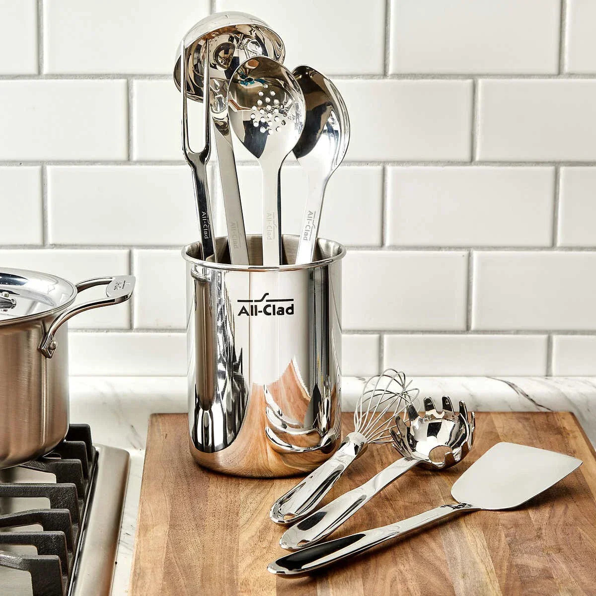 All-Clad 8-piece Kitchen Utensil Set 18/10 Stainless Steel Construction